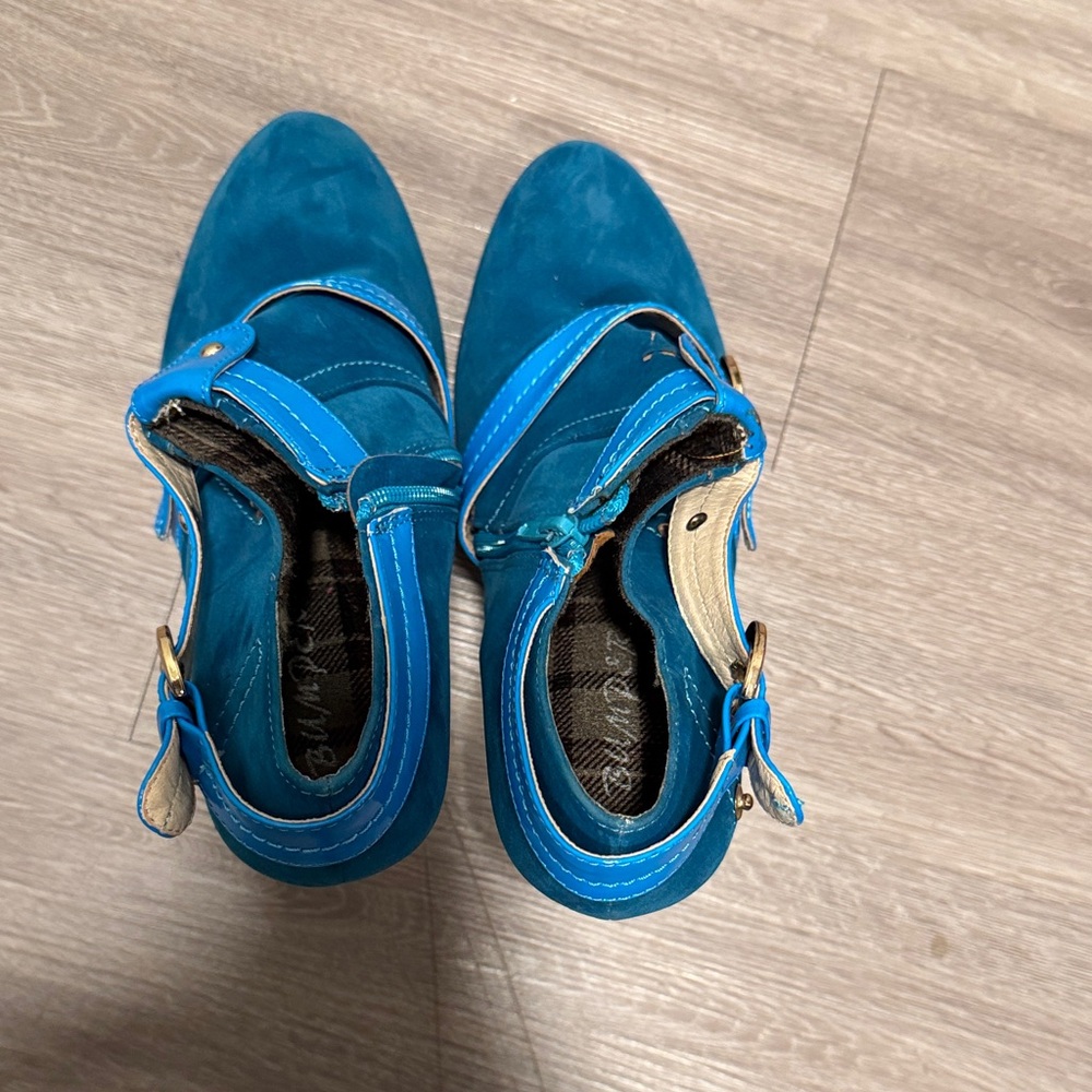 Source Unknown Teal and Blue Heels - image 5